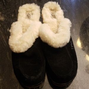UGG Clogs Black Suede size 9
